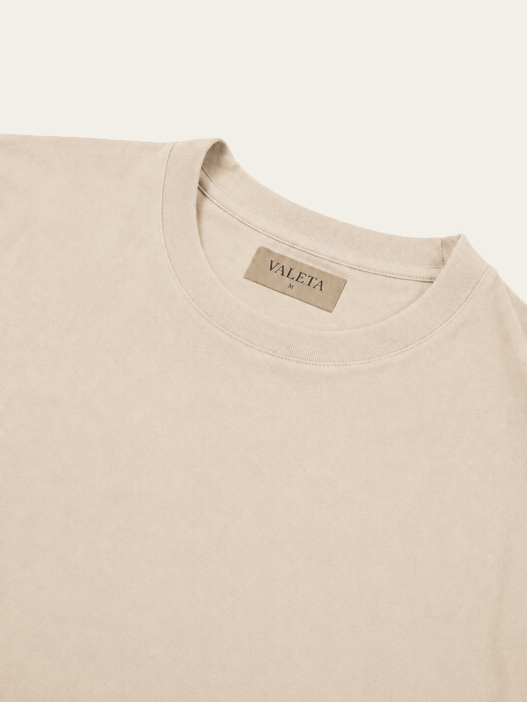 Mercerized T-shirt Beige - Inside label