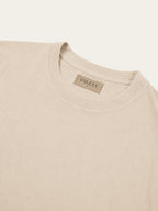 Mercerized T-shirt Beige - Inside label