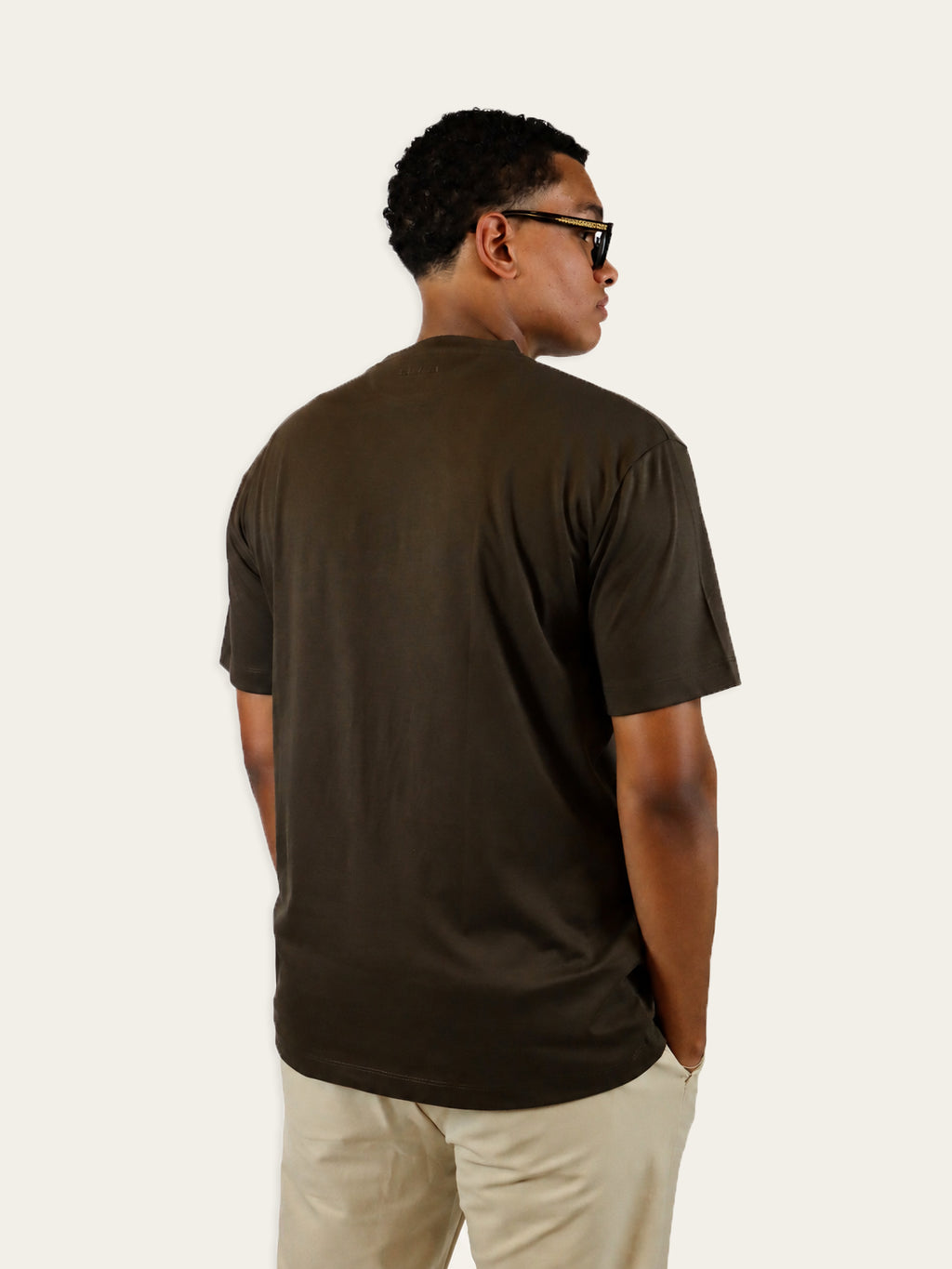 Mercerized T-shirt - Bruin