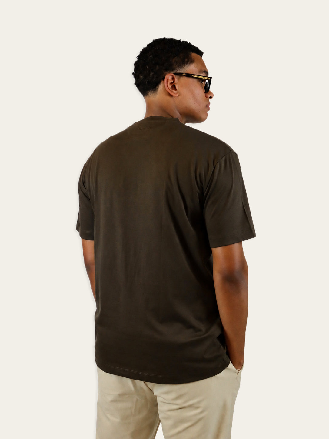 Mercerized T-shirt - Bruin
