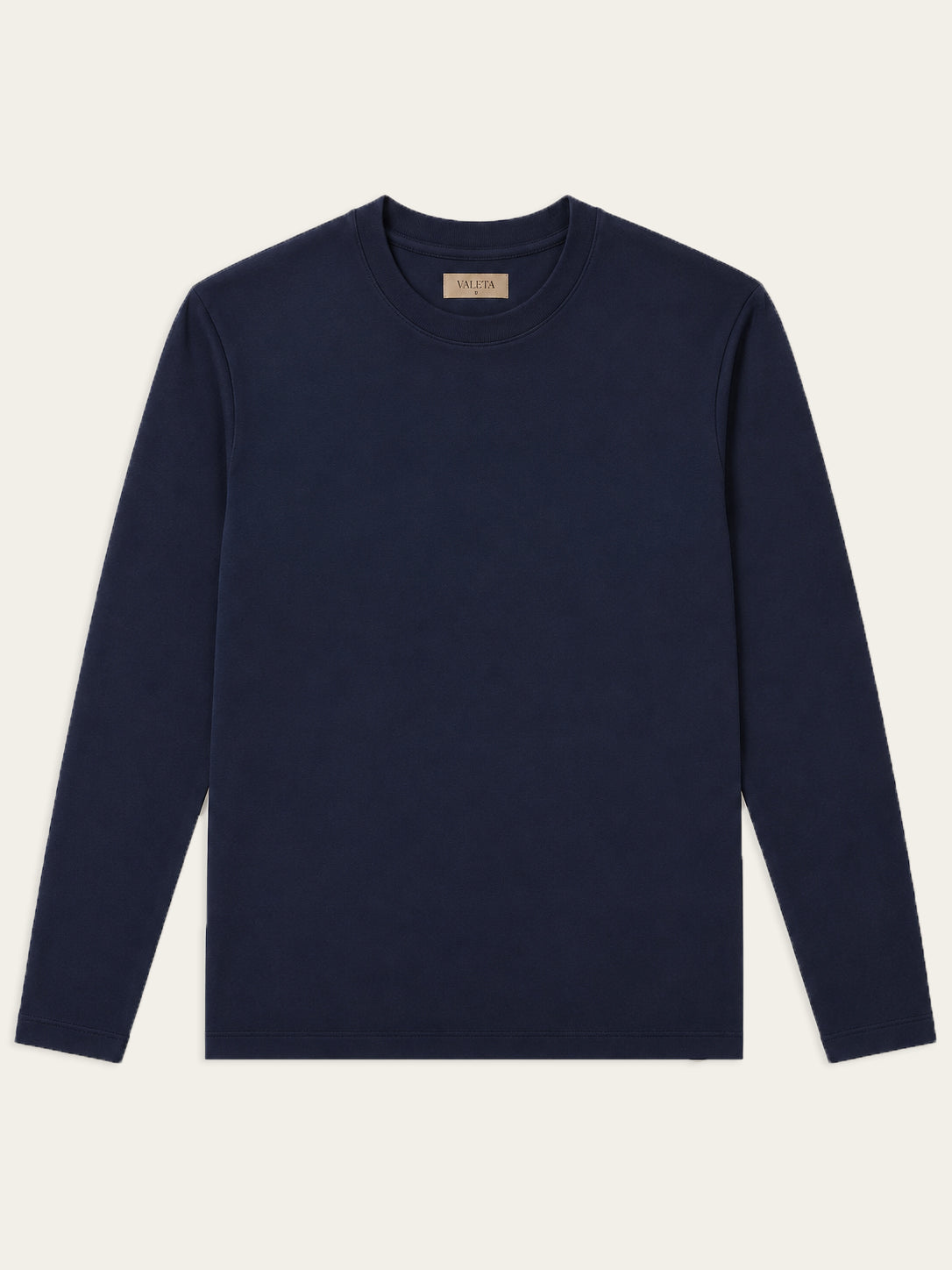 Mercerized Longsleeve Navy - Voorkant