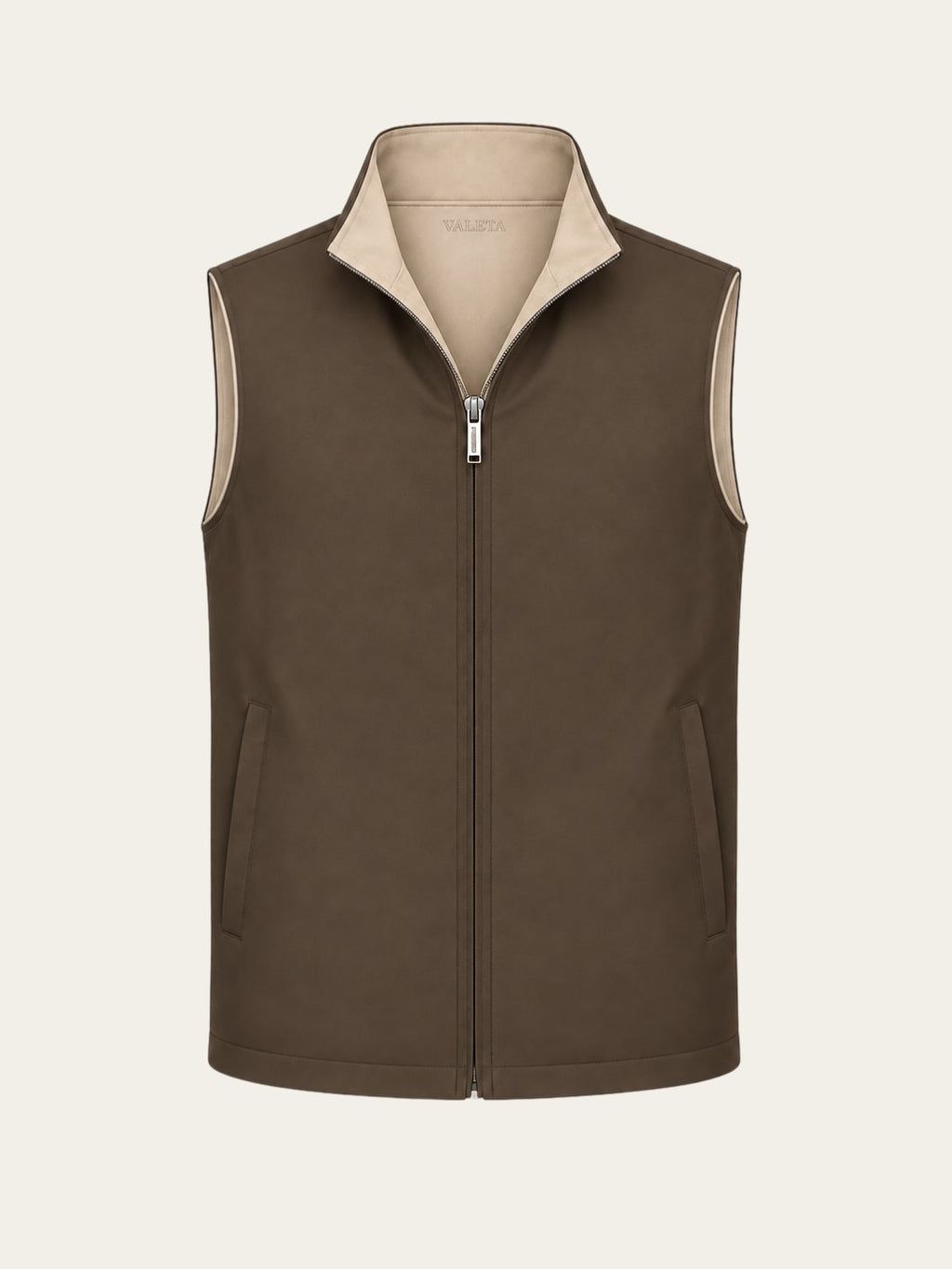Reversible Bodywarmer - Beige/Brown
