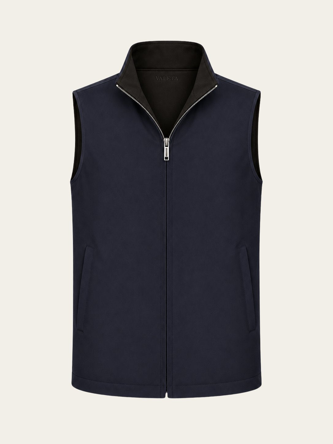 Reversible Bodywarmer - Zwart/Navy voorkant navy zijde