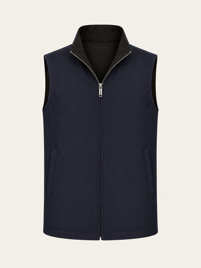 Reversible Bodywarmer - Zwart/Navy voorkant navy zijde