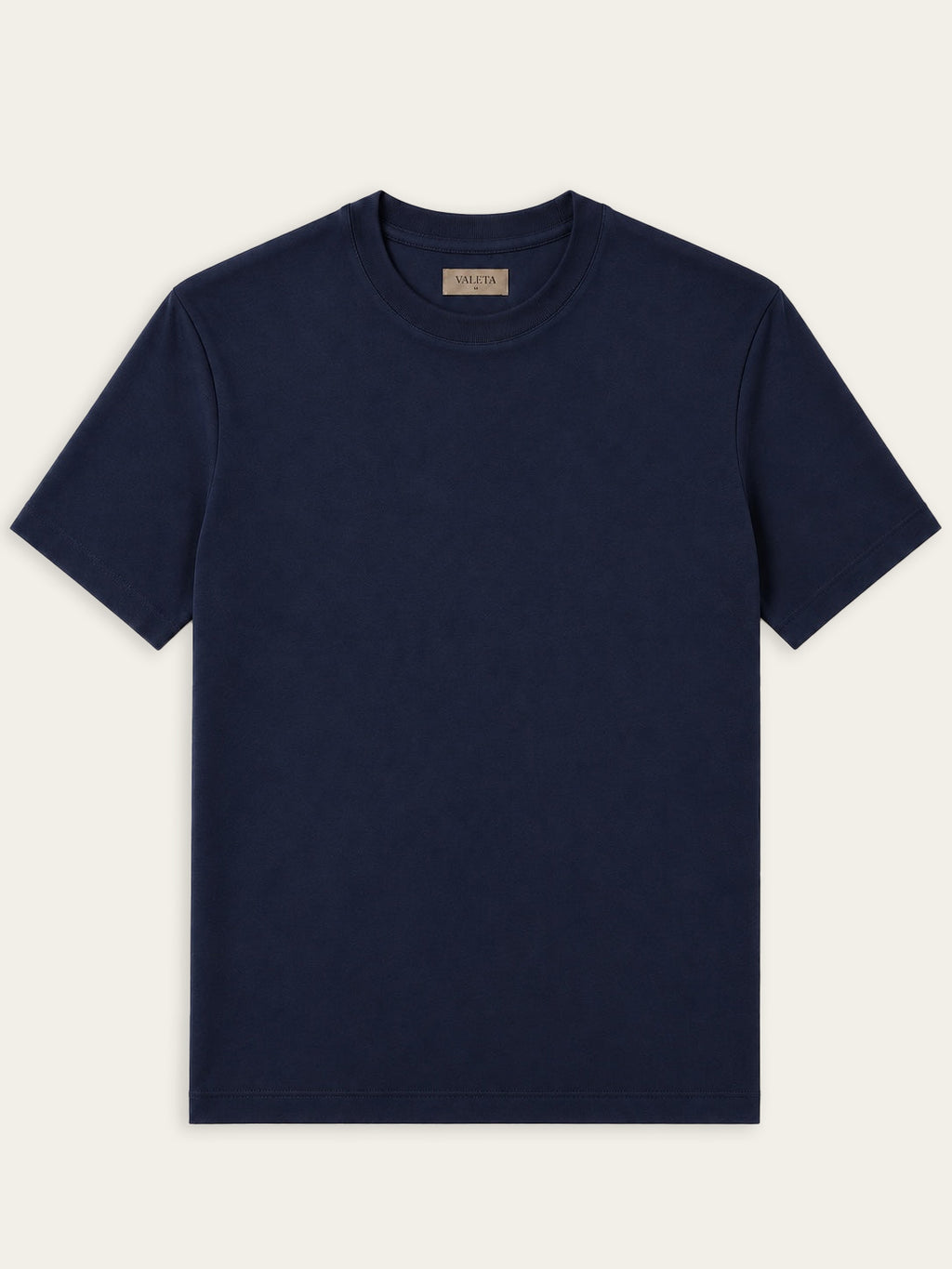Mercerized T-shirt Navy - Front