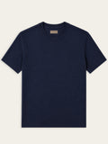 Mercerized T-shirt Navy - Front