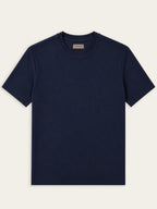 Mercerized T-shirt Navy - Front