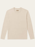 Mercerized Longsleeve Beige - Voorkant