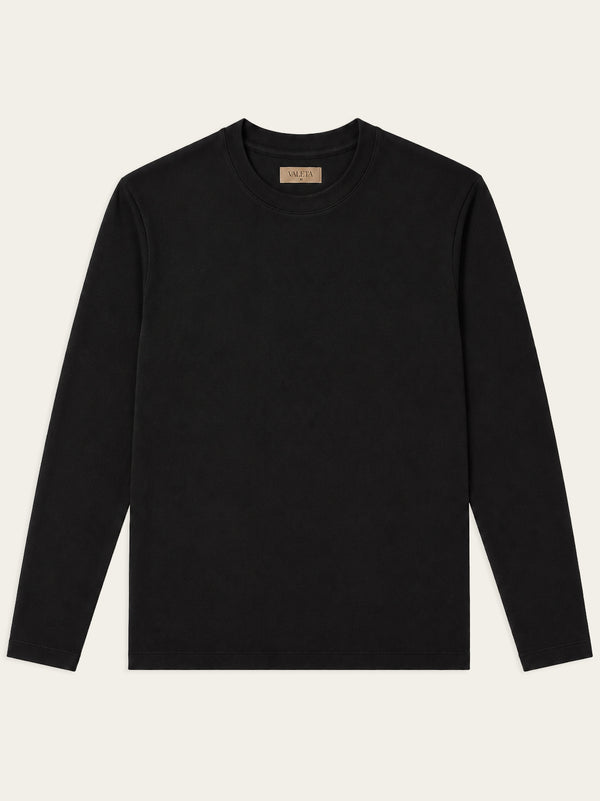 Mercerized Longsleeve - Zwart